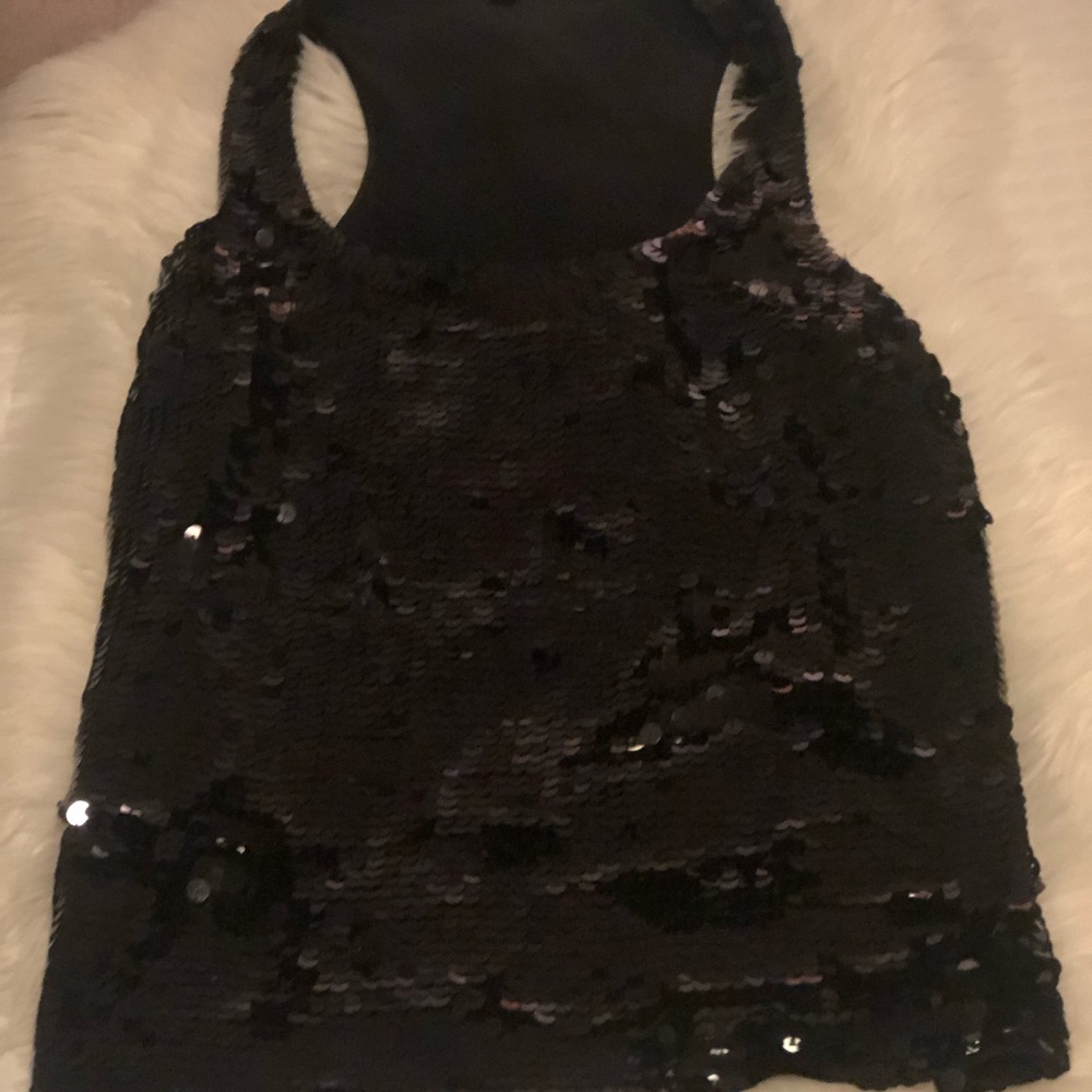 Sequin razor back tank.